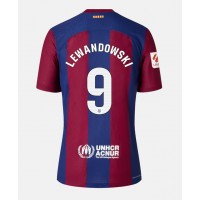 Camisa de time de futebol Barcelona Robert Lewandowski #9 Replicas 1º Equipamento Feminina 2023-24 Manga Curta